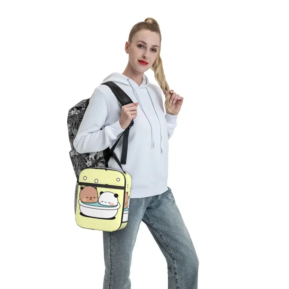 Bubu Dudu Bathing Thermal Insulated Lunch Bags School Panda And Bear Cute Portable Bag for Lunch Cooler Thermal Lunch Box