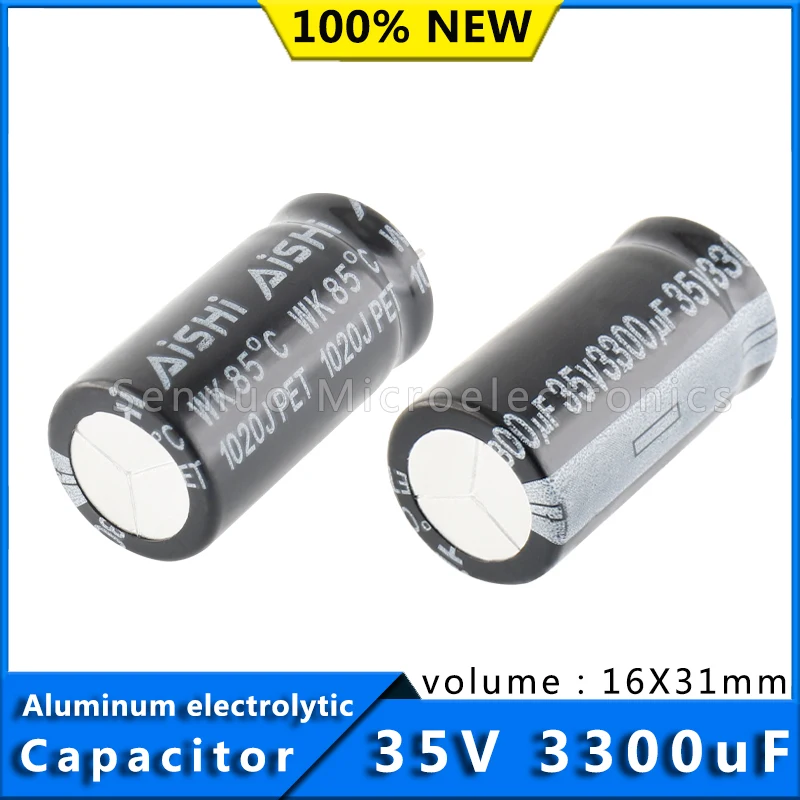 5pcs 35V 3300UF 16*31 Low ESR Aluminum Electrolytic Capacitors 3300uf 35V High Frequency Low Resistance Electrolytic Capacitors