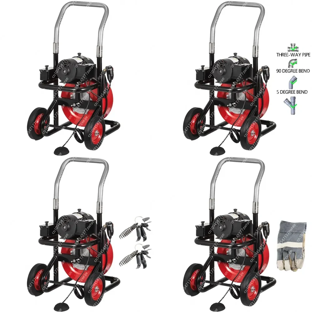 Electric Sewer Cleaning Machine High Pressure Water Jet Drain Cleaner Cable Winder for Pipe Maintenance