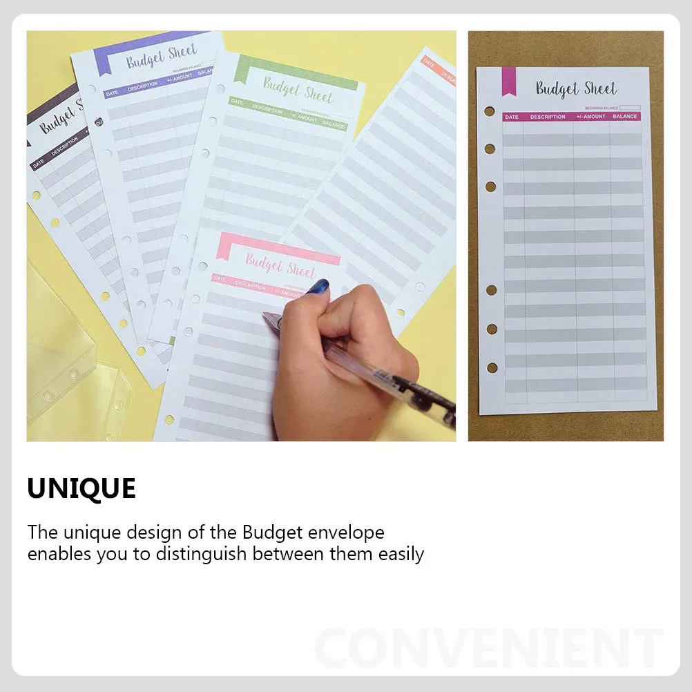 24Pcs Portable Budget Sheets Cash Consumption Sheets Writing Budget Cards for Easy Expense Tracking and Financial Planning Tools