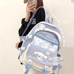 2025 New Sanrio Cinnamon Dog Student Backpack for Girls in Grades 3-6, Fashionable School Backpack with Print and Big Ear Dog