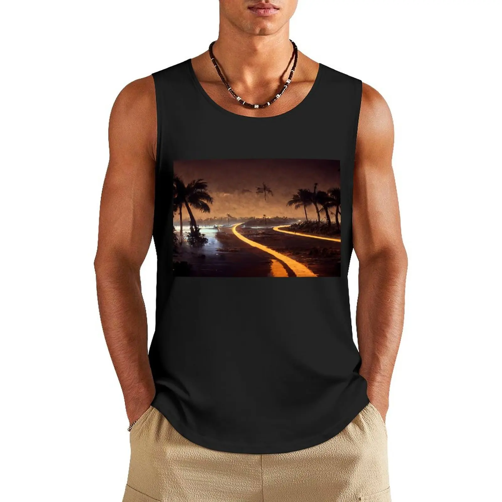 Broken Road To Fantasy Island / Abstract And Surreal Unwind Art Tank Top t shirt gym mens clothing summer clothes man 2024