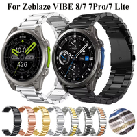 Stainless Steel Strap For Zeblaze Vibe 8 7 7 Pro 7 Lite Metal Band 22mm Wristband For Zeblaze Stratos 4 3 2 Ultra/Beyond 3 Pro
