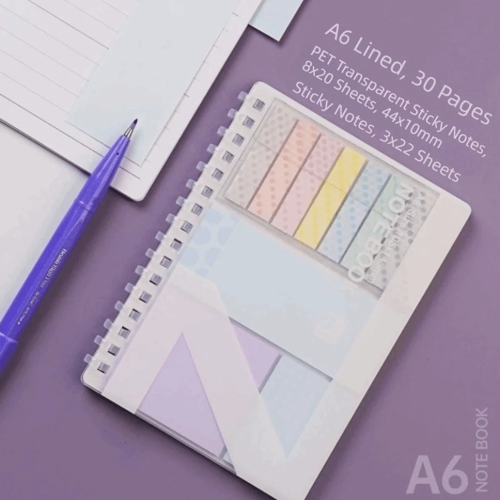 Loose-Leaf Memo Pads Morandi Color Double-Sided Expanding Sticky Notes Colored Pages Writable Reusable Repositionable Index Tabs