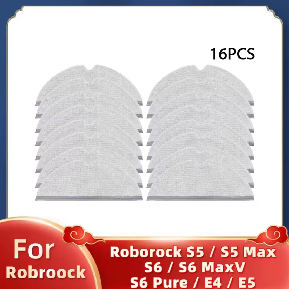 Rags For Xiaomi Roborock S5 Max S6 Pure, E4, E5 S6 Maxv Vacuum Cleaner Replacement Kit Roller Brush HEPA Filter Mop Cloth