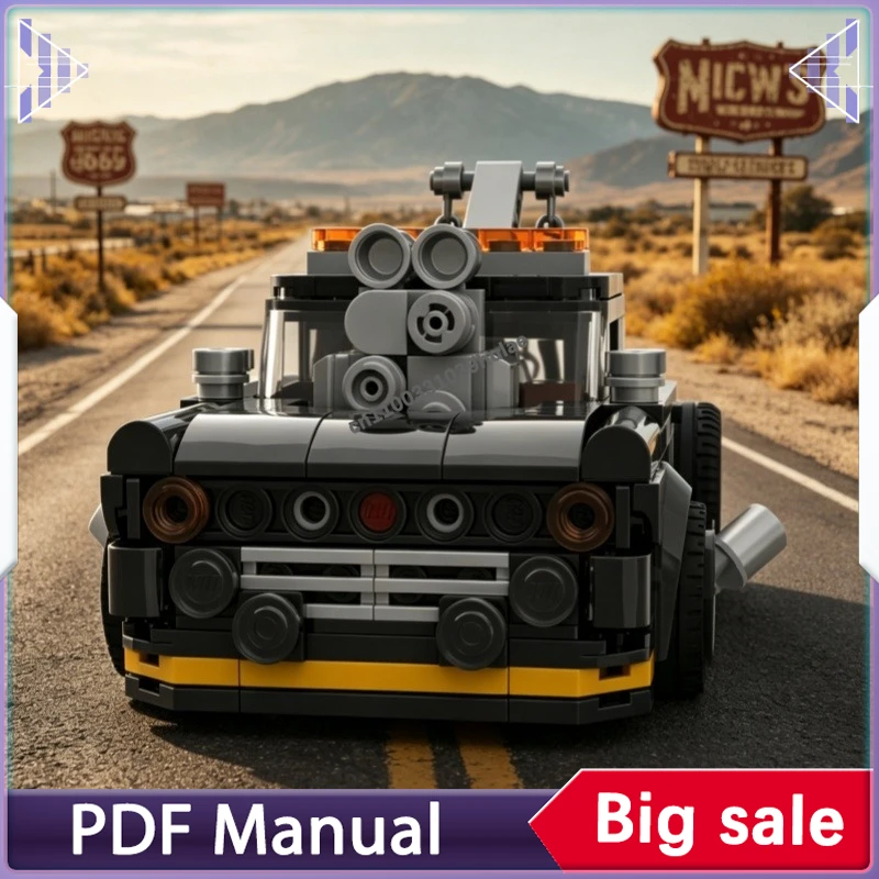 

Retro 1977 F-350 Trailer 'Pac D' Building Block Set Classic Rescue Vehicle Model Adult Assembly Toy Desktop Ornament 360pcs