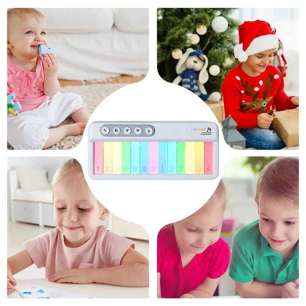 Children Electronic Piano Toy Electronic Kids Keyboard Touch Screen Light Piano Toy Portable Musical Instruments Educational