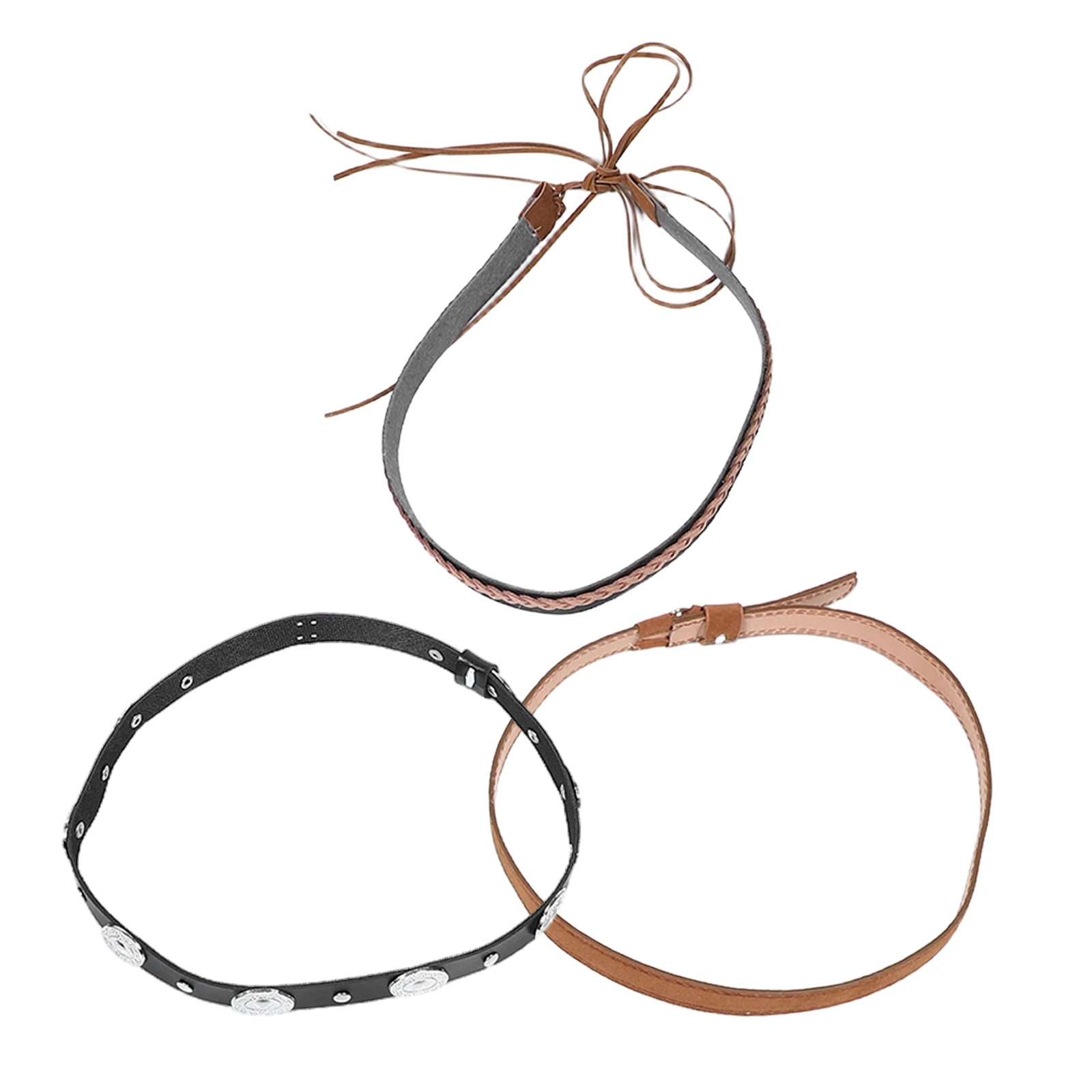 

3pcs Retro Hat Bands Fedora Cowboy Beach Hats Fake Belt Replacement Cowgirl Accessories Durability Versatility