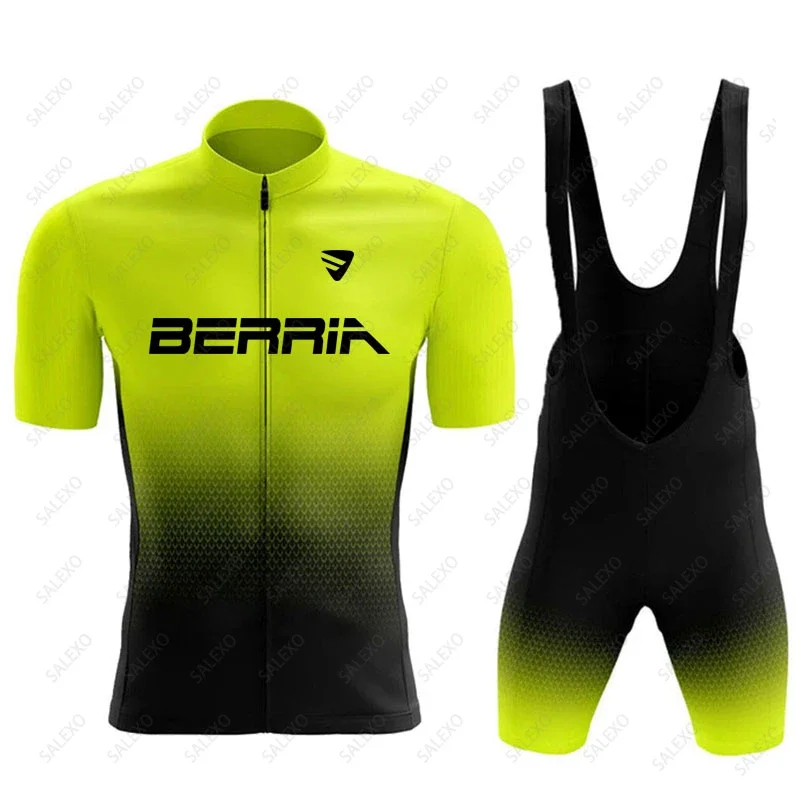 2024 BERRIA Summer Cycling Clothing Men Short Sleeve Cycling Jersey Set Road Team Bicycle Jerseys MTB Bicycle Wear Bike Uniform