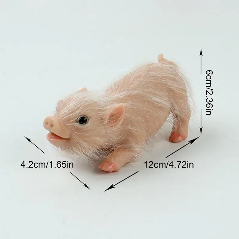 Simulation Pig Doll Silicone Toy Cute Realistic Piglet Doll Decompressions Toys Soft Mini Realistic Animals Pinch Toy