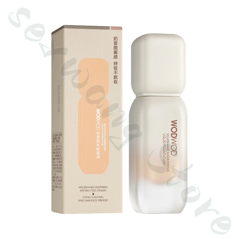 WODWOD リキッドファンデーションは軽く、通気性があり、よくフィットし、毛穴やシミを隠し、メイクを落とすのが簡単ではありません。