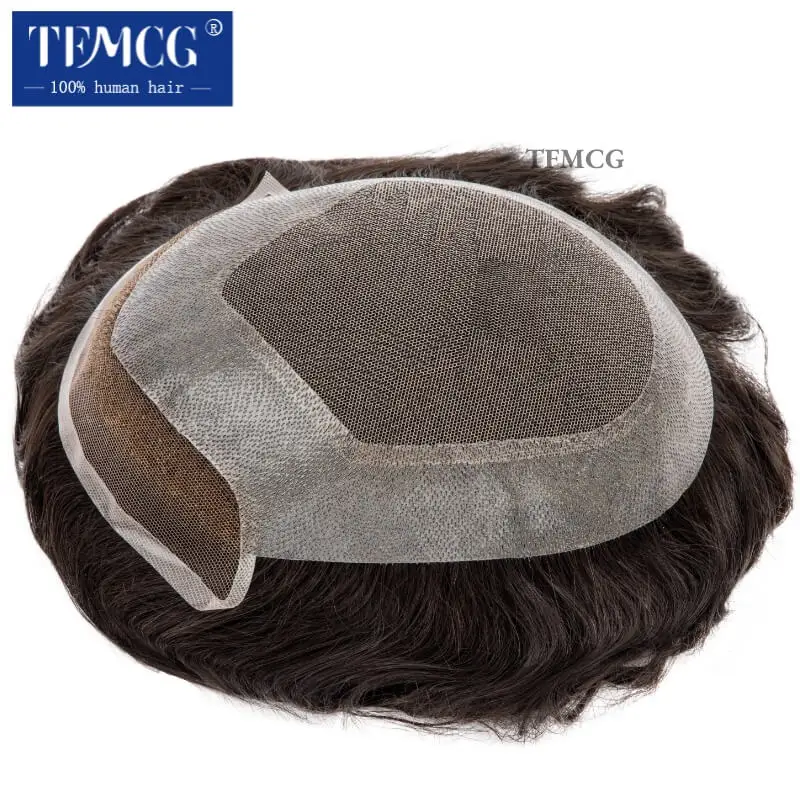 Hollywood Toupee Men Wig Swiss Lace Wigs For Men 100% Natural Human Hair Toupee Male Hair Prosthesis Exhuast Systems Male Wig