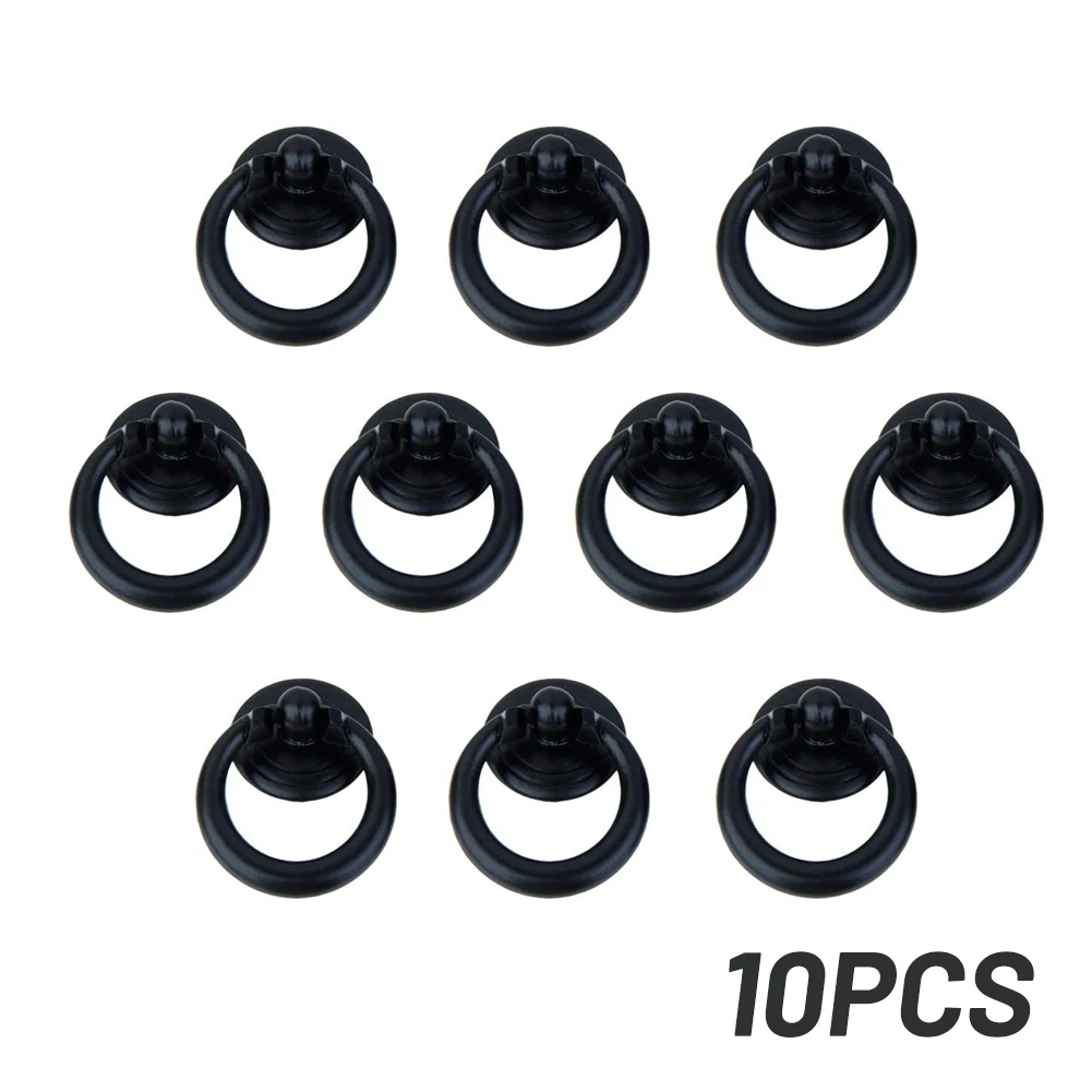 

For Ring Pull Handle Kit 10pcs Zinc Alloy for Cabinet Doors Cupboards Drawers Wardrobes and Wooden Storage Boxes