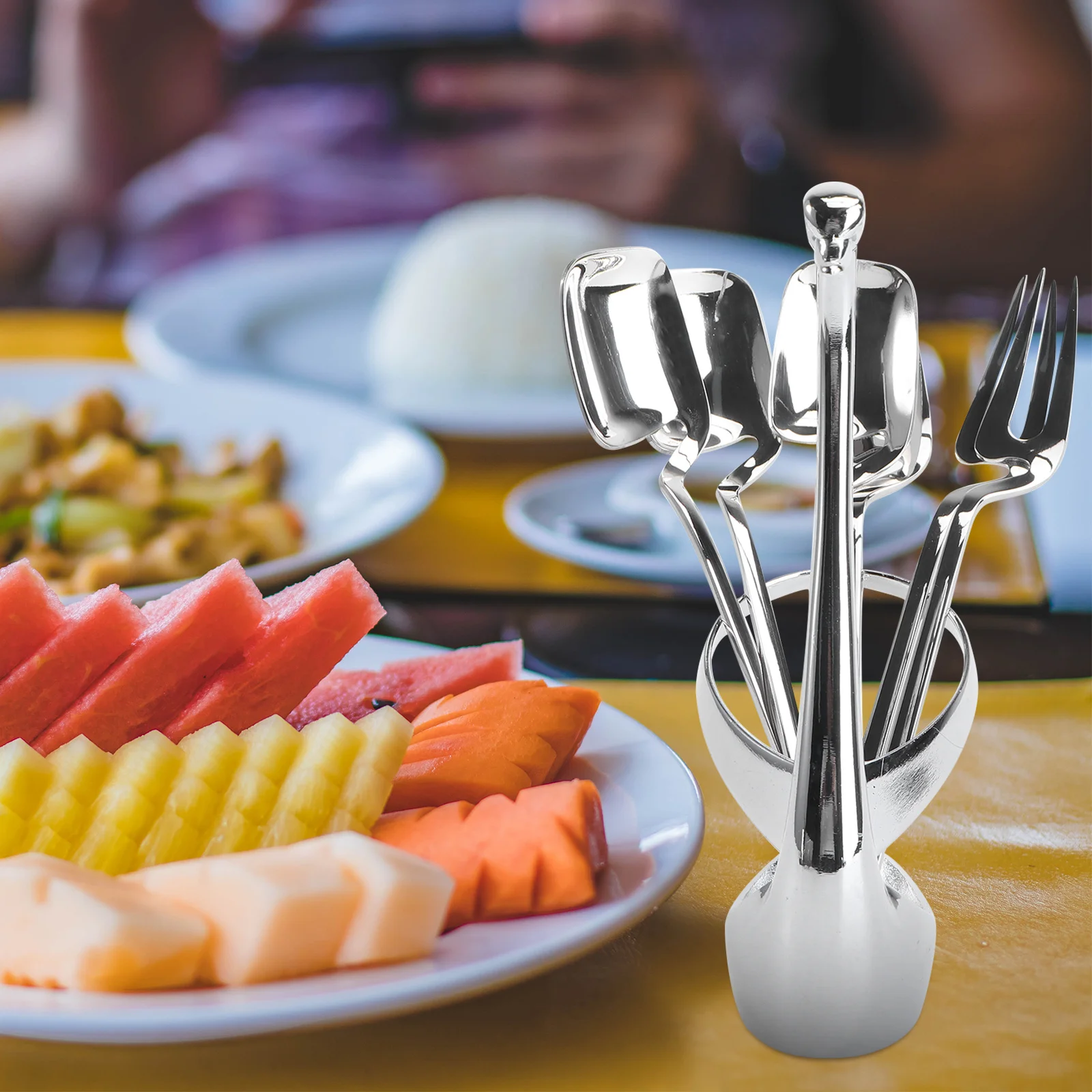 

fork holder spoon holder flatware holder swan fork and spoon holder swan dinnerware holder