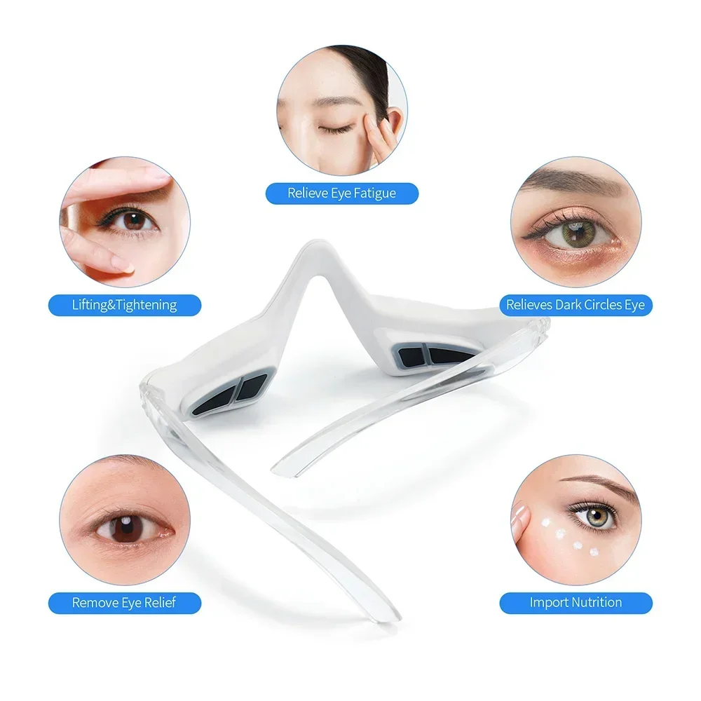 3D Hot compress Eyes Relax Massager Fatigue Relief Eye Wrinkles Dark Circles Remover Eye Skin Tightening Eye Beauty Device