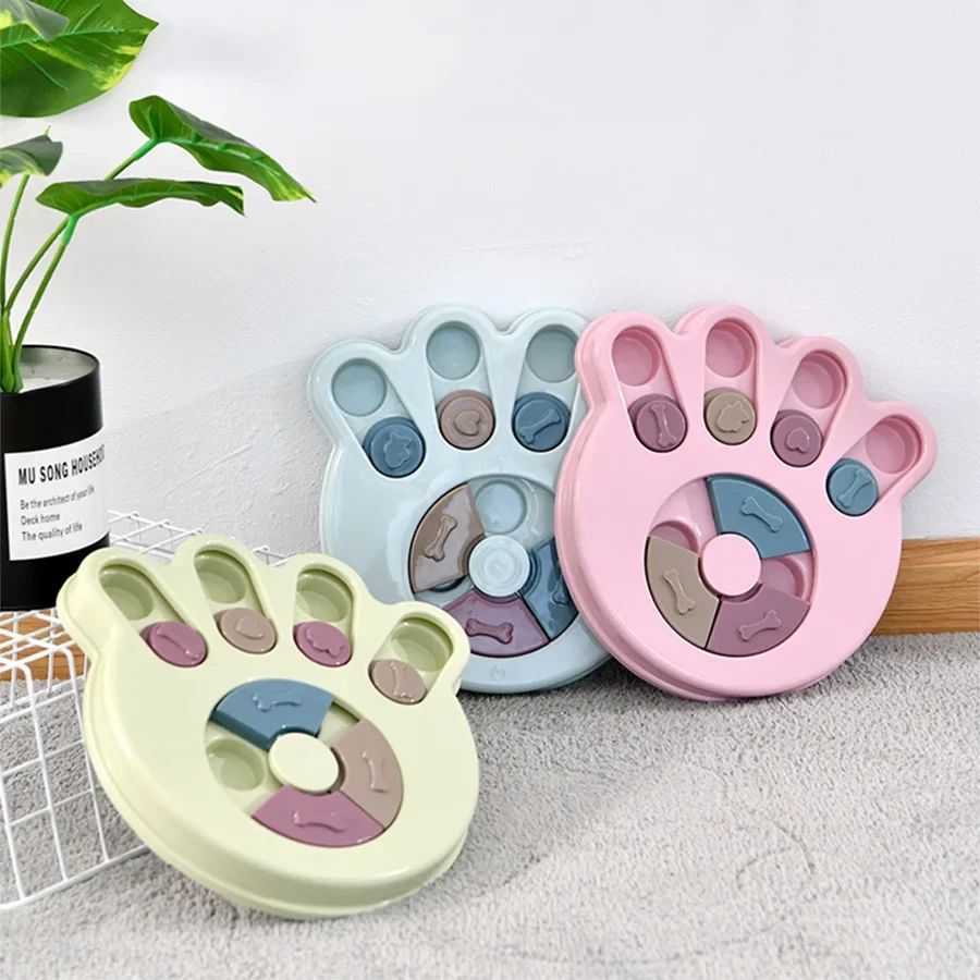 

3pcs New Interactive Educational Plastic Dog Feeding Toys Ball-Style Relief for Stuffy Artifacts Mini Food Turntable