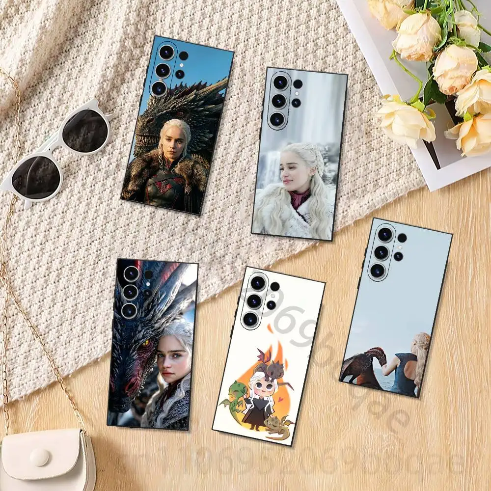 

G-Game TV of T-ThronesDragon Mother Phone case for Samsung Galaxy S24,25,26,23 22,21,S20 Plus Ultra FE soft fundas cases