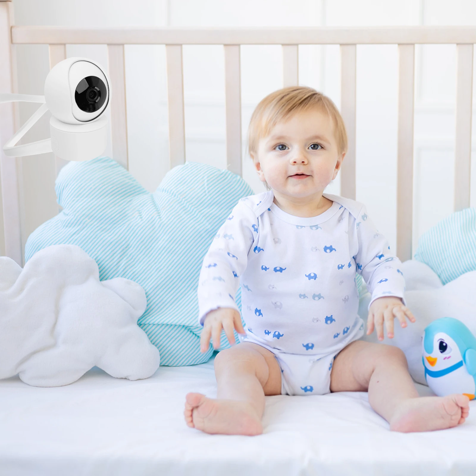 

Flexible Baby Monitor Holder Stand Mount Crib Stable Camera Support Lightweight Easy Install No Drilling Durable Baby Bed