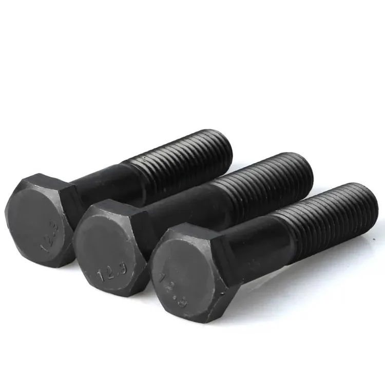 M4 M5 M6 M8 M10 M12 M14 M16 Half Tooth Black Grade 12.9 Steel External Hexagon Bolts Hex Head Screws