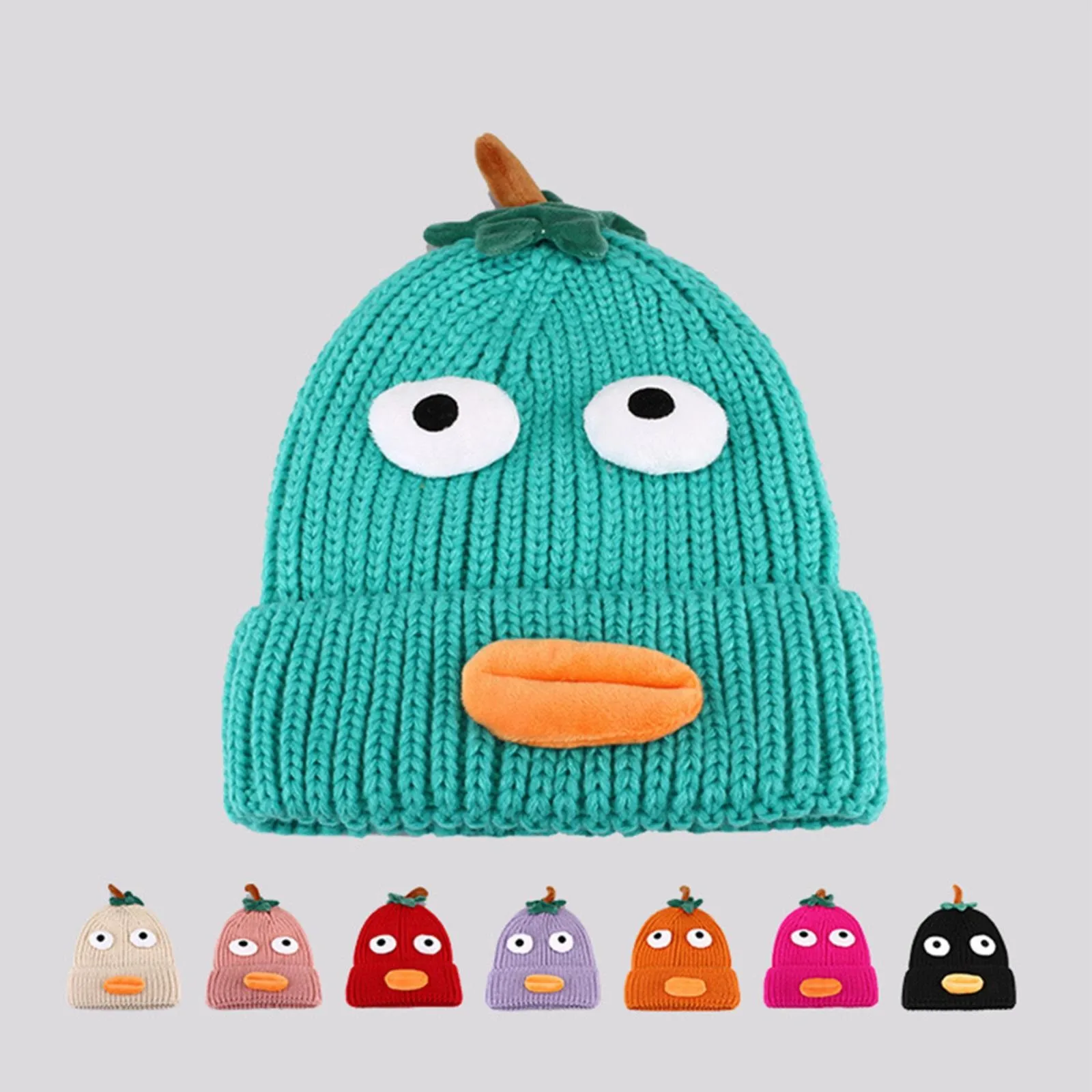 Women's Autumn And Winter Cartoon Warm Hat Cute Funny Knitted Woolen Hat