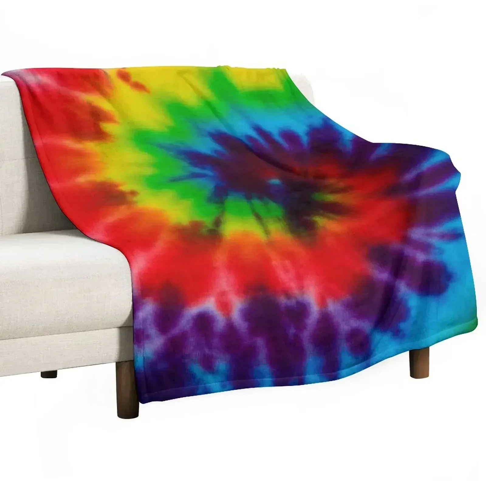 New Tie dye rainbow multi color splash pattern Throw Blanket Beach Luxury Thicken Decorative Throw Moving Thin Thermal Blankets