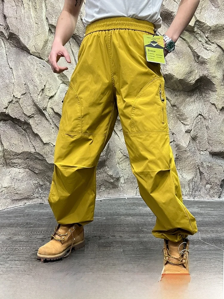 

Outdoor Men's Loose Straight Leg Soldier Pants Workwear Trousers Windproof Polyester Fiber Sports Sle Casual Pants