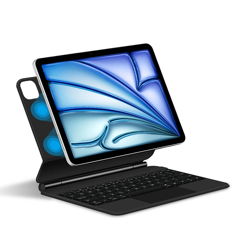 Imagem -02 - Huwei-teclado Mágico com Luz de Fundo Ipad Francês Português Espanhol Bluetooth Ipad Air 13 m2 Pro 12.9 Case