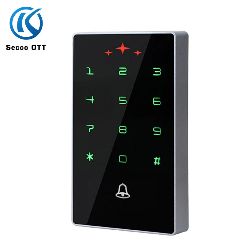 13.56MHz Access Control Machine Dual-Frequency Waterproof Password Touch 8000 User Access Control Glass Door 125KHz Card Swiping