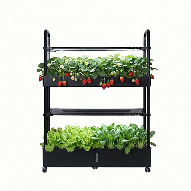 New Product Garden Supplies Starfarm White Multi-layer Smart Grow Planter Rack ABS Hydroponics Soilless Cultivation System Light