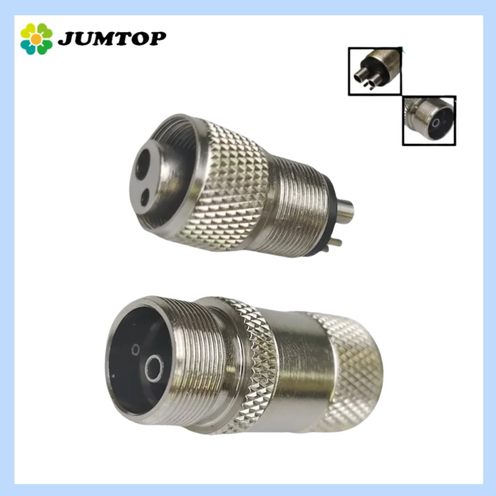 

Dental Handpiece Adapter - 2 Hole to 4 Hole Turbine Coupler (B2/M4) for High Speed Motors