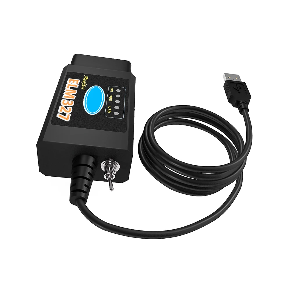 ELM327 V1.5 USB OBD2 Scanner FT232 FTDI PIC18F25K80 Chip mit HS-CAN/MS-CAN Schalter für Ford FORScan Auto-Diagnosegerät – Detail 3