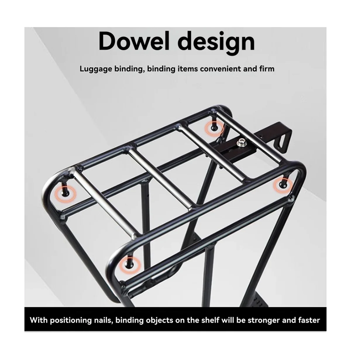 رف أمامي لركوب الدراجات من ABJZ لرف حاملات ركوب الدراجات على الطرق الجبلية رف السلة الأمامية لركوب الدراجات باللون الأسود