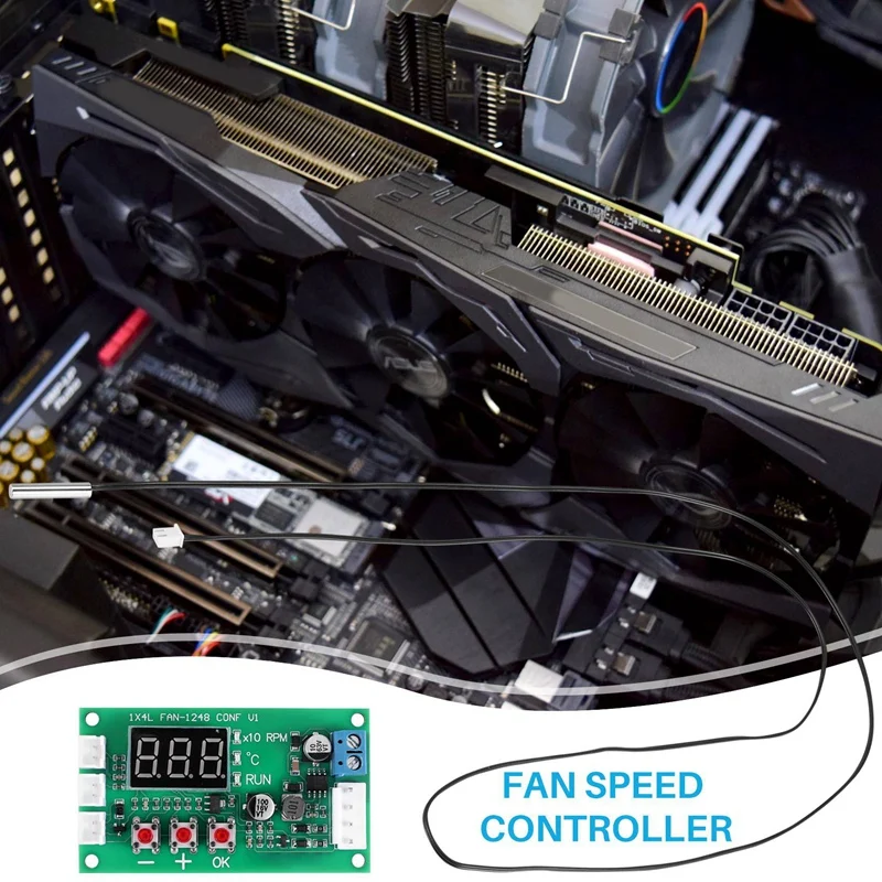 Hot TTKK 6X DC 12V 24V 48V 5A 2 3 4 Wire PWM Motor Fan Speed Controller Governor Temperature Control Support EC EBM Fan