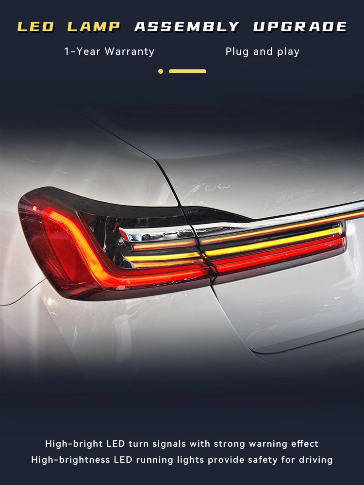 Car Light For BMW 7 Series G12 Tail Lights 730i 740i 750i 2016 2017 2018 Cool Lighting DRL Rear Fashion Turn Signal Accessories