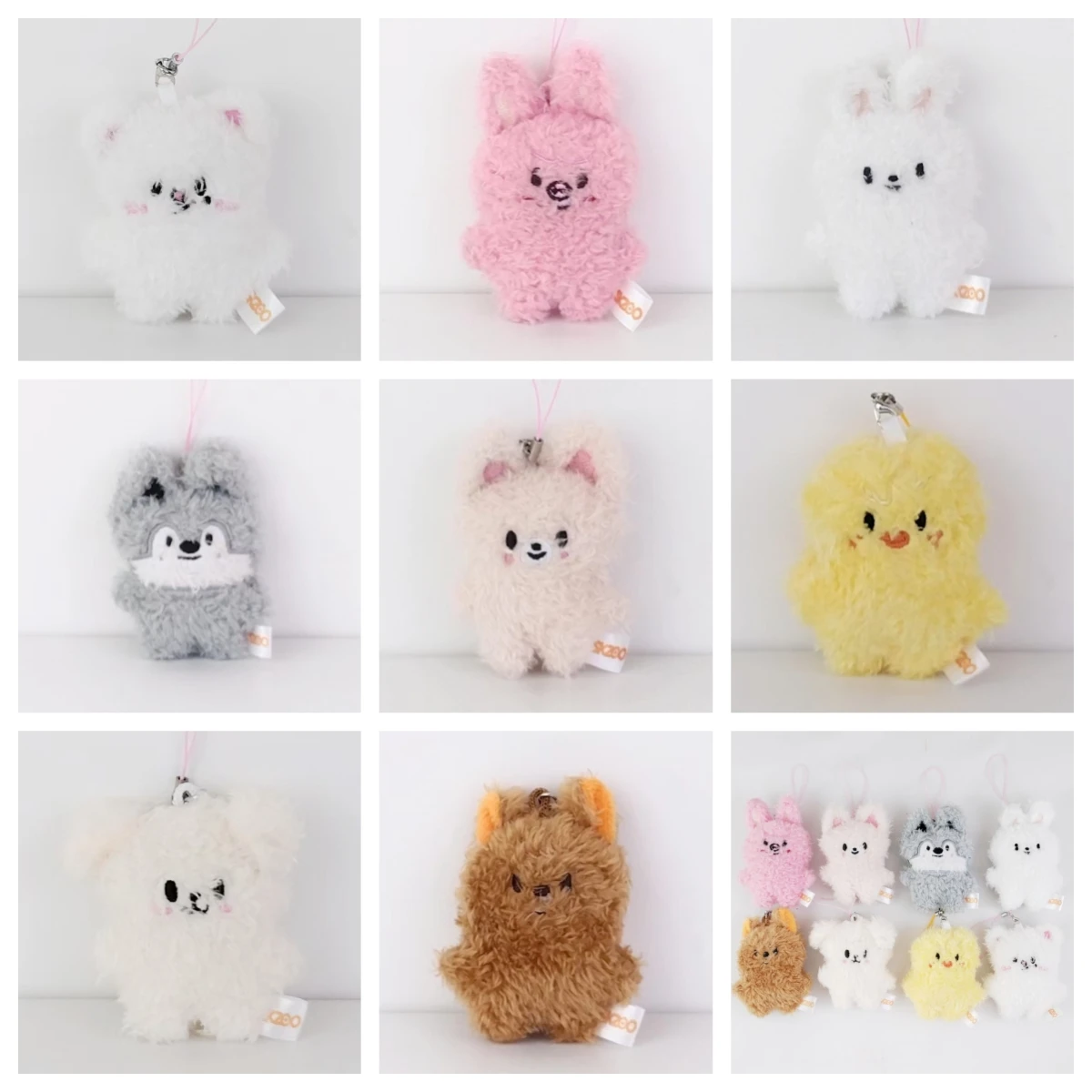 SKZOO Stray Kids Plush Mini Toy Keychain Cartoon Animal Doll Pendant Cute Backpack Doll Small Pendant Children's Festival Gift