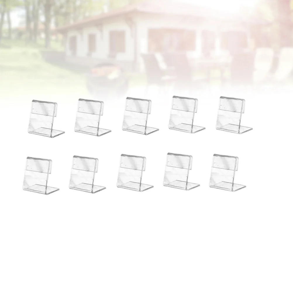 

20 Pcs Poster Slant Name Sign Slanted Display Stand Shape Holders Acrylic Office