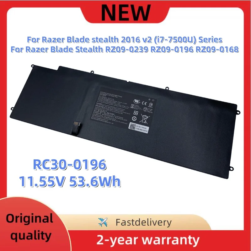 New RC30-0196 Laptop Battery For Razer Blade stealth 2016 v2 12.5