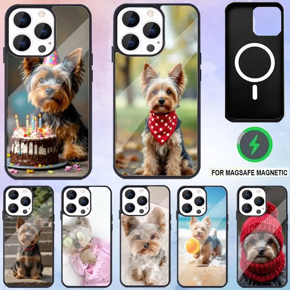 

Yorkshire Terrier Dog Phone Case For iPhone17,16,15,14,13,12,11 Plus,Pro Max Magnetic Magsafe Wireless Charging