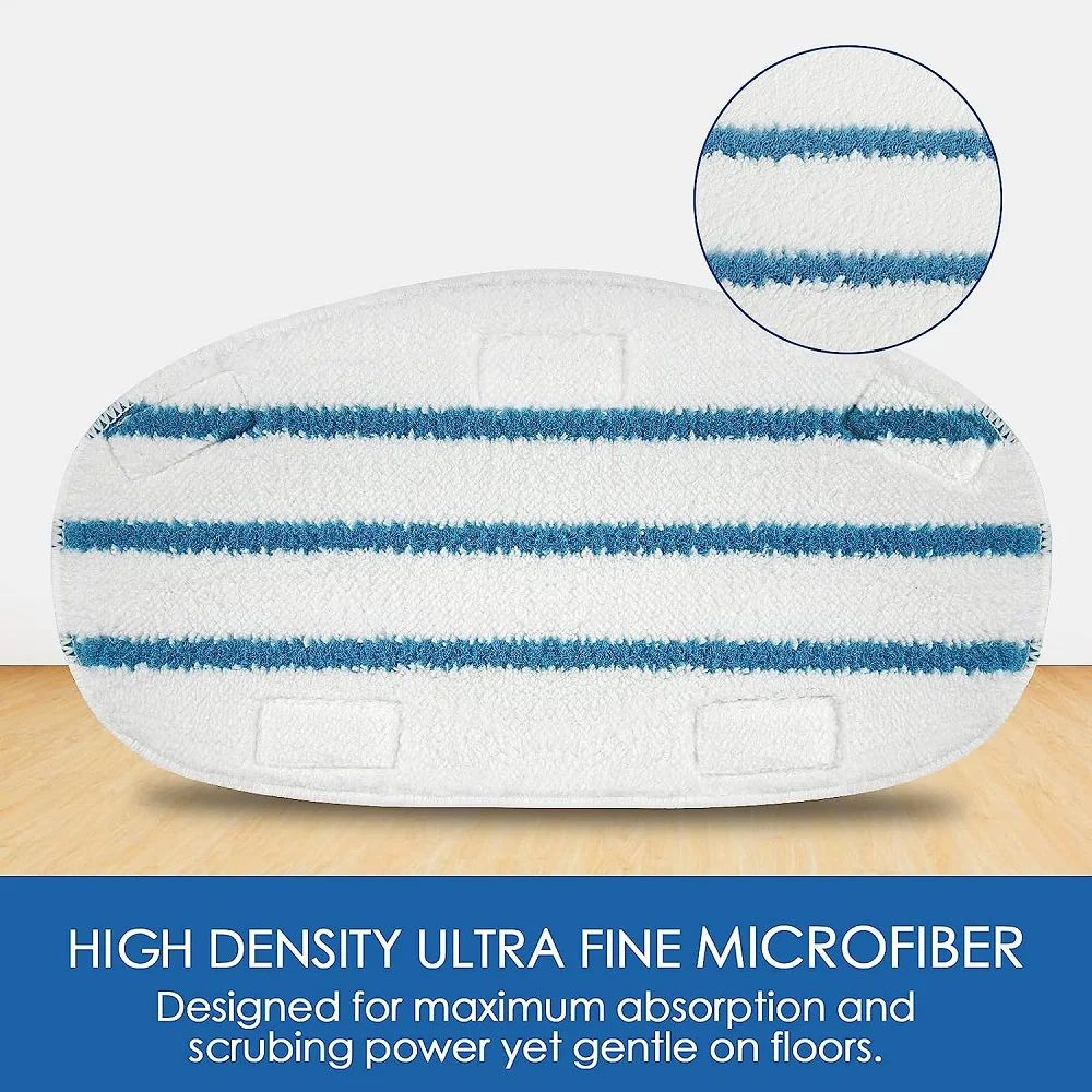 Microfiber Steam Mop Pads Replacement, Washable and Reusable Pads, PurSteam Mop, ThermaPro, 10 in 1, 2, 3 Pack