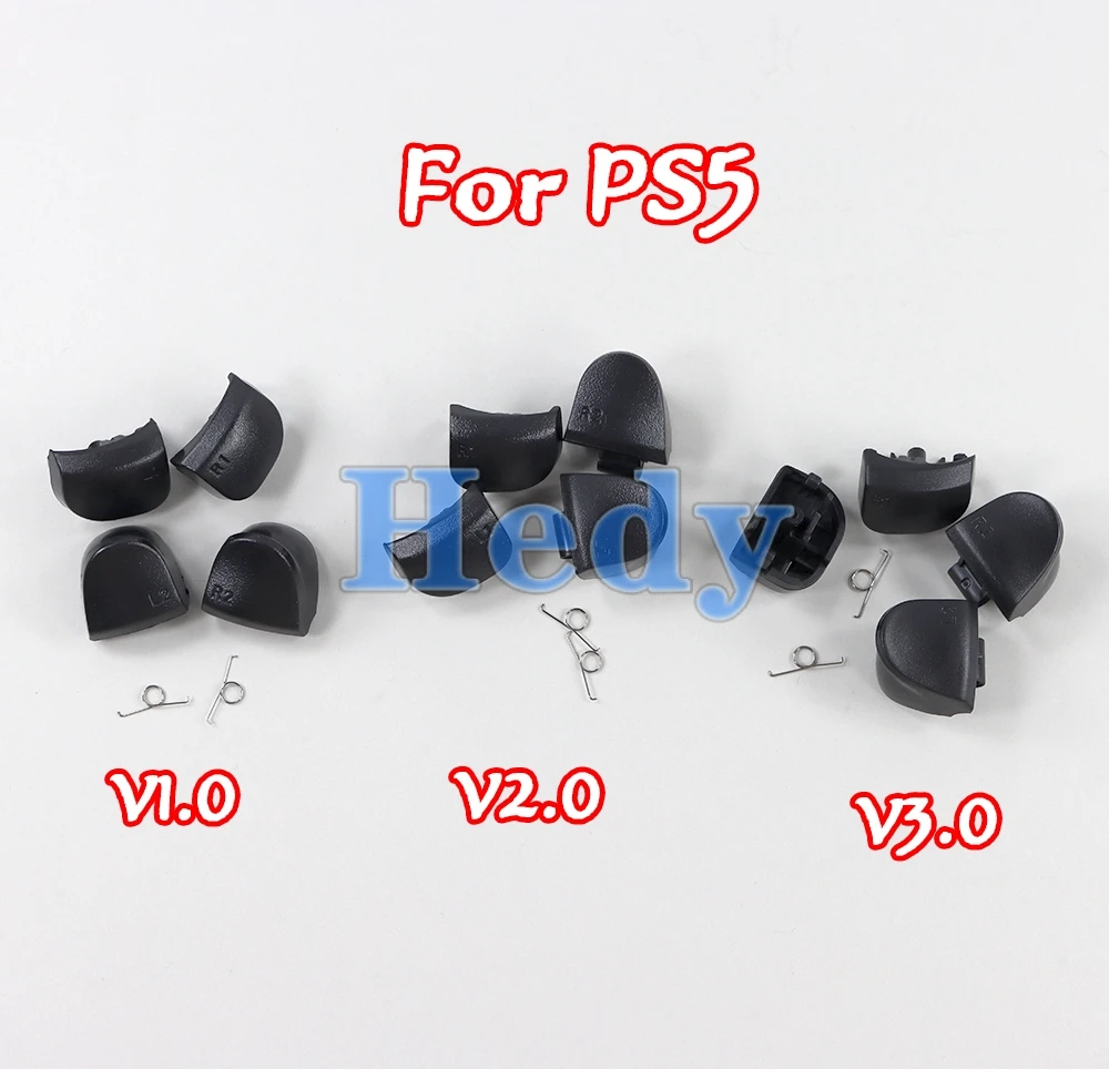 50sets For PS5 V1 V2 V3 L1 R1 L2 R2 Trigger Spring Button Full Set Buttons For For Sony Playstation 5 V1.0 V2.0 V3.0 LR