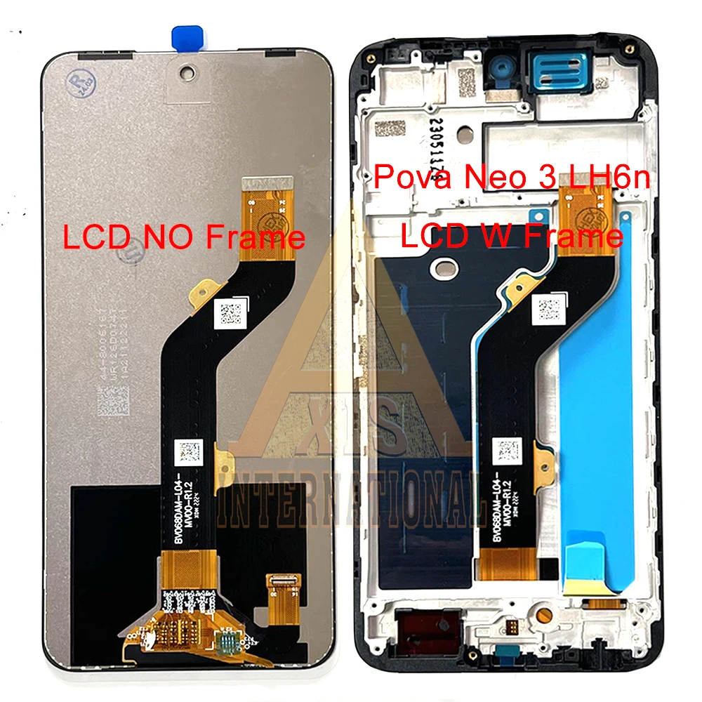 

For Infinix Tecno Pova Neo LCD LE6 LE6h LCD Display Frame Screen Touch Panel For Tecno Pova Neo 2 LG6n Display Pova Neo2 LCD