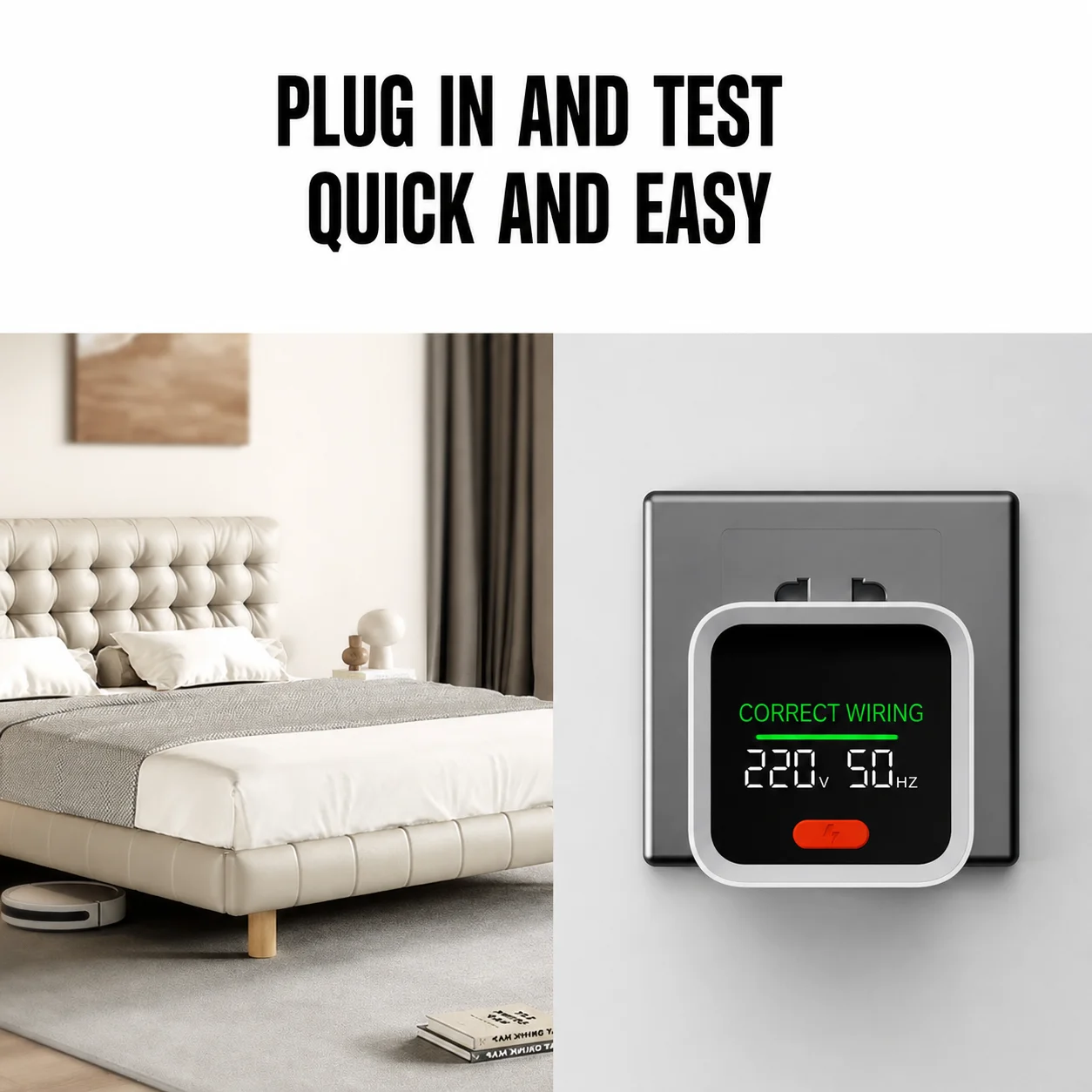 LCD Digital Socket Tester Electrical Outlet Tester GFCI RCD Voltage Detector Ground Fault Circuit Analyzer Power Socket Wiring T