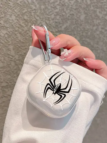 For Samsung Galaxy Buds 2 Pro Case For Buds Pro Live FE Case Soft Transparent Spider pattern Cover Galaxy Buds2 Buds live Cases