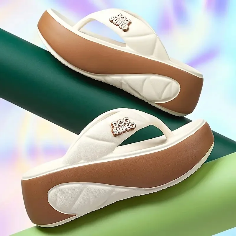 New Women's Elevating Flip-Flops EVA Thick Platform Sandals Summer Comfortable Thong Design Outdoor Fashion Lightweight Footwear image 2