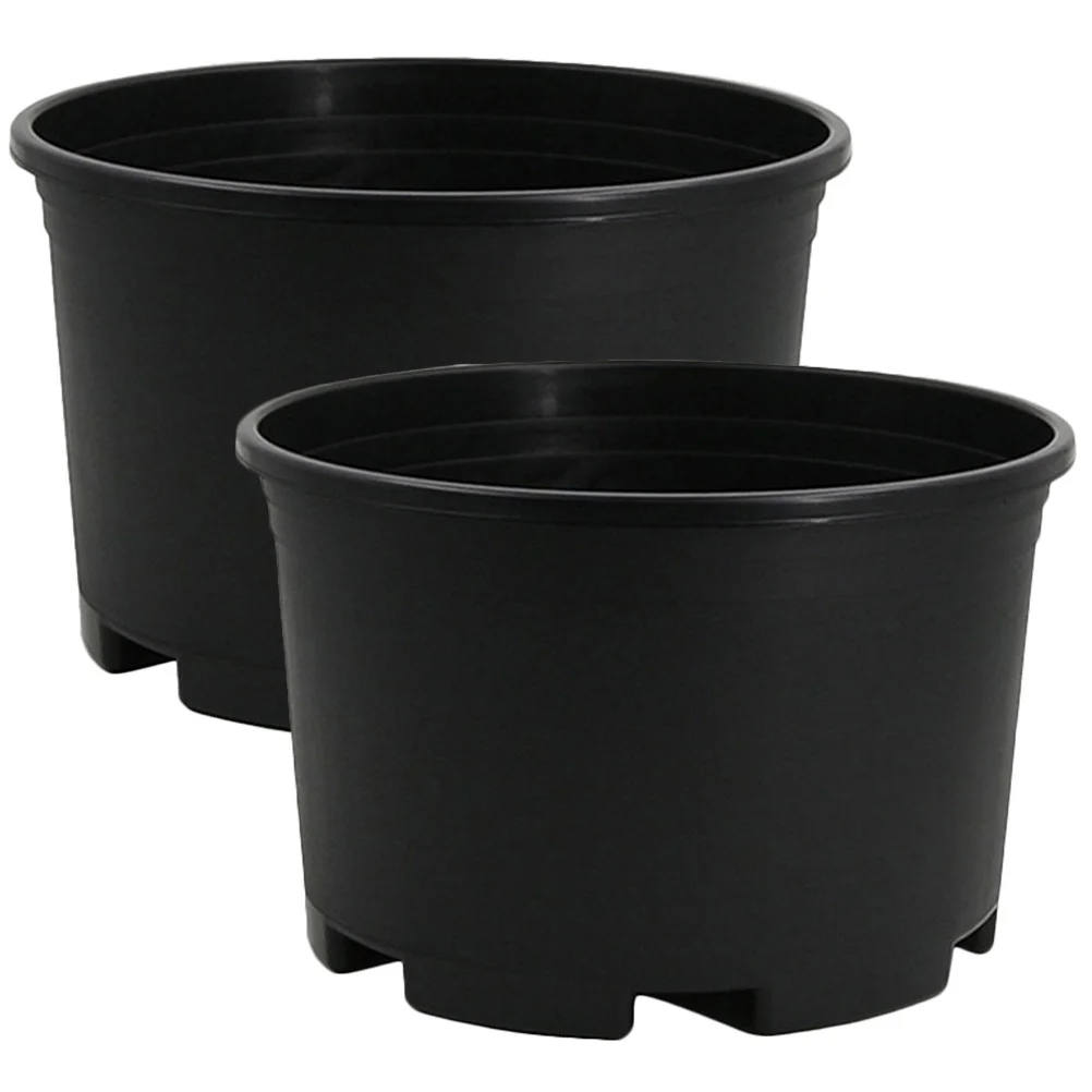 

Alasum 2Pcs Extra Large Black Plastic Flower Pots 12In with Drainage for Indoor Outdoor Gardening Plant Storage