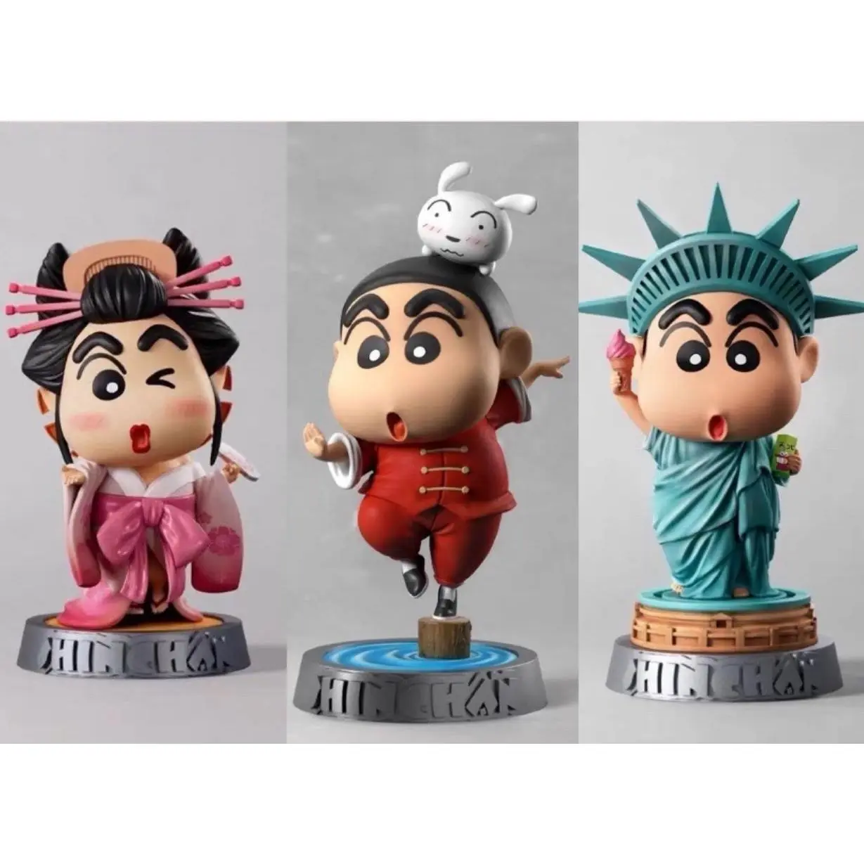 Crayon Shin‑chan GK World Tour Figure Shinnosuke Nohara Car Dashboard Ornament Desktop Collectible Model Creative Decor Gift