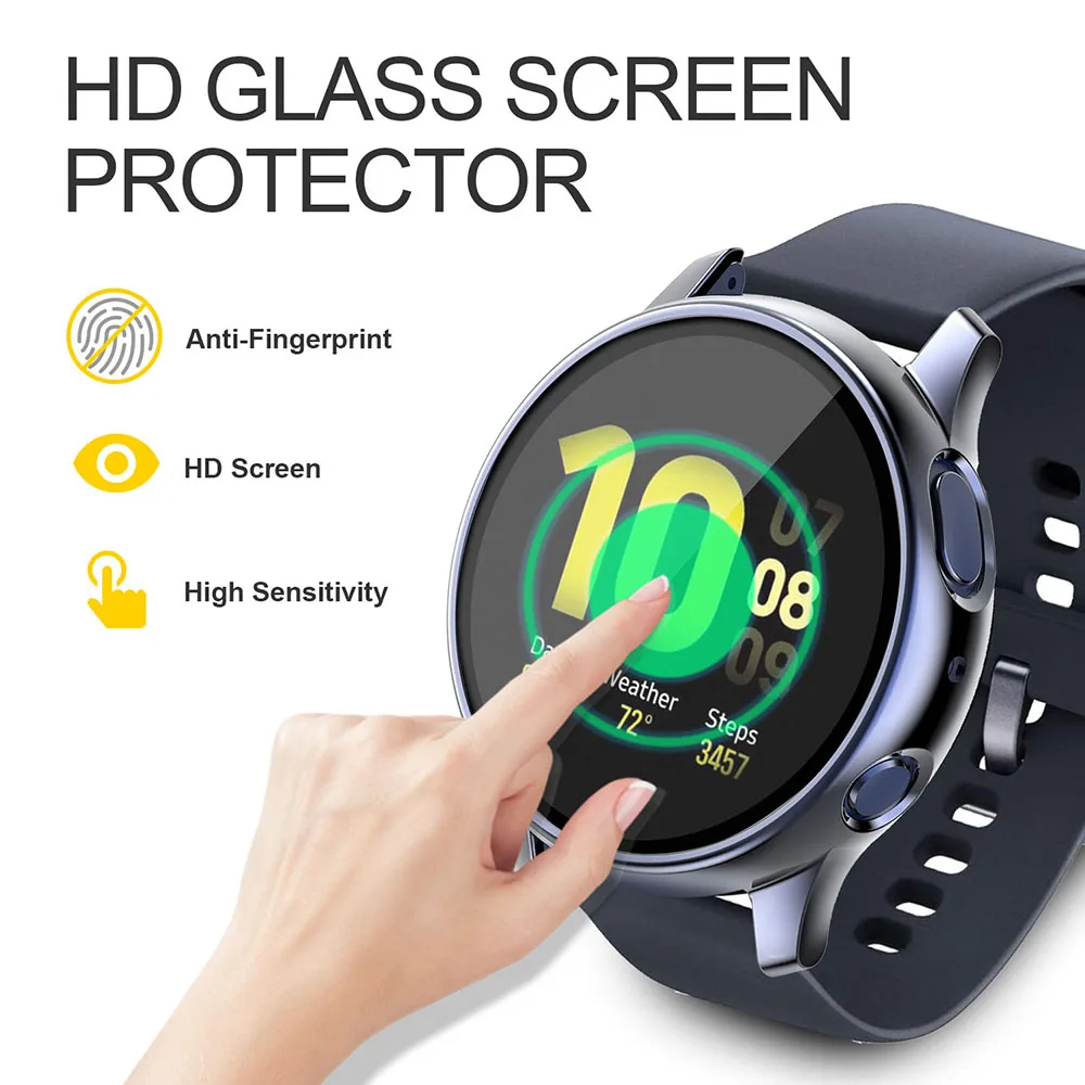 Samsung Galaxy Watch Active 2 Screen Protector Case 44MM, Bumper Full Around Cover for Samsung Galaxy Watch Active2 44MM 40MM