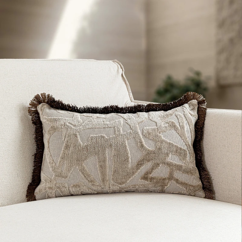 30X50/45X45/50X50CM Cut Velvet Throw Pillow Cover Chenier Simple Stamping Waist Cushion Cover Decor Home Decorative Pillowcase