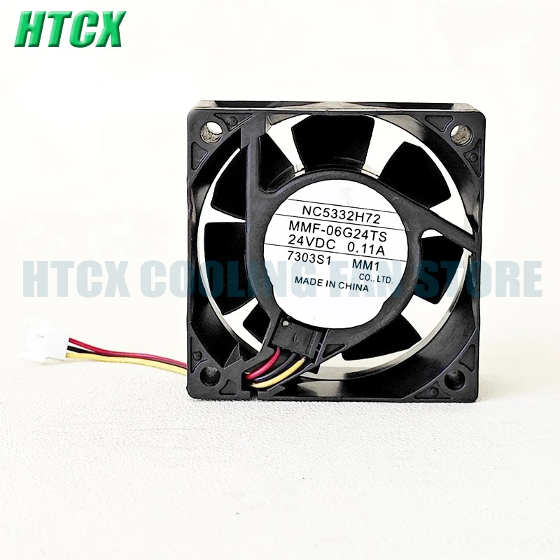 NEW MMF-06G24TS 6025 24VDC 0.11A 6CM 3-wire Frequency Converter Driven Cooling Fan