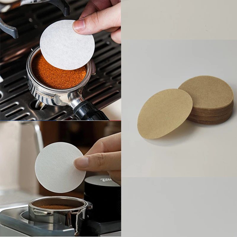 100Pcs 51mm 53mm 58mm Puck Screen Coffee Filter Paper Espresso Paper Filters For Delonghi Breville Portafilter Machine Tools